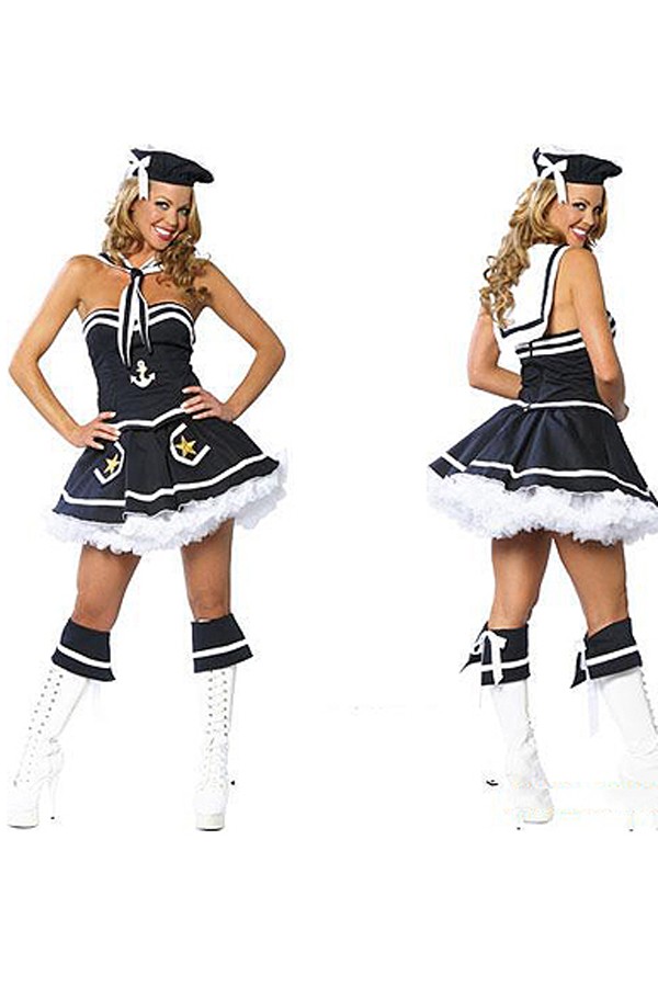 Halloween Costume Naughty Navy Blue Sailor Costume - Click Image to Close